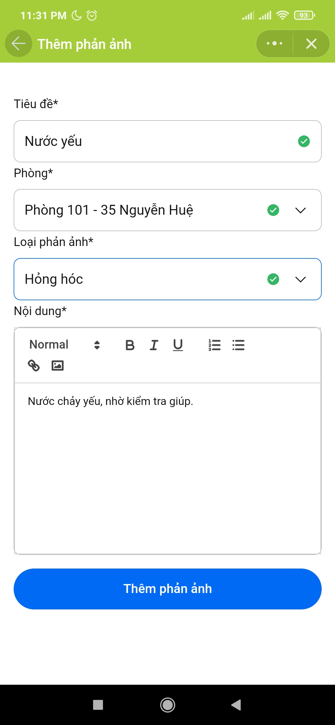 người thuê thêm phản ảnh